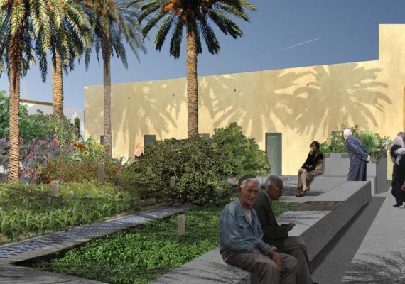 Le jardin du musée de Ghadamès, Libye