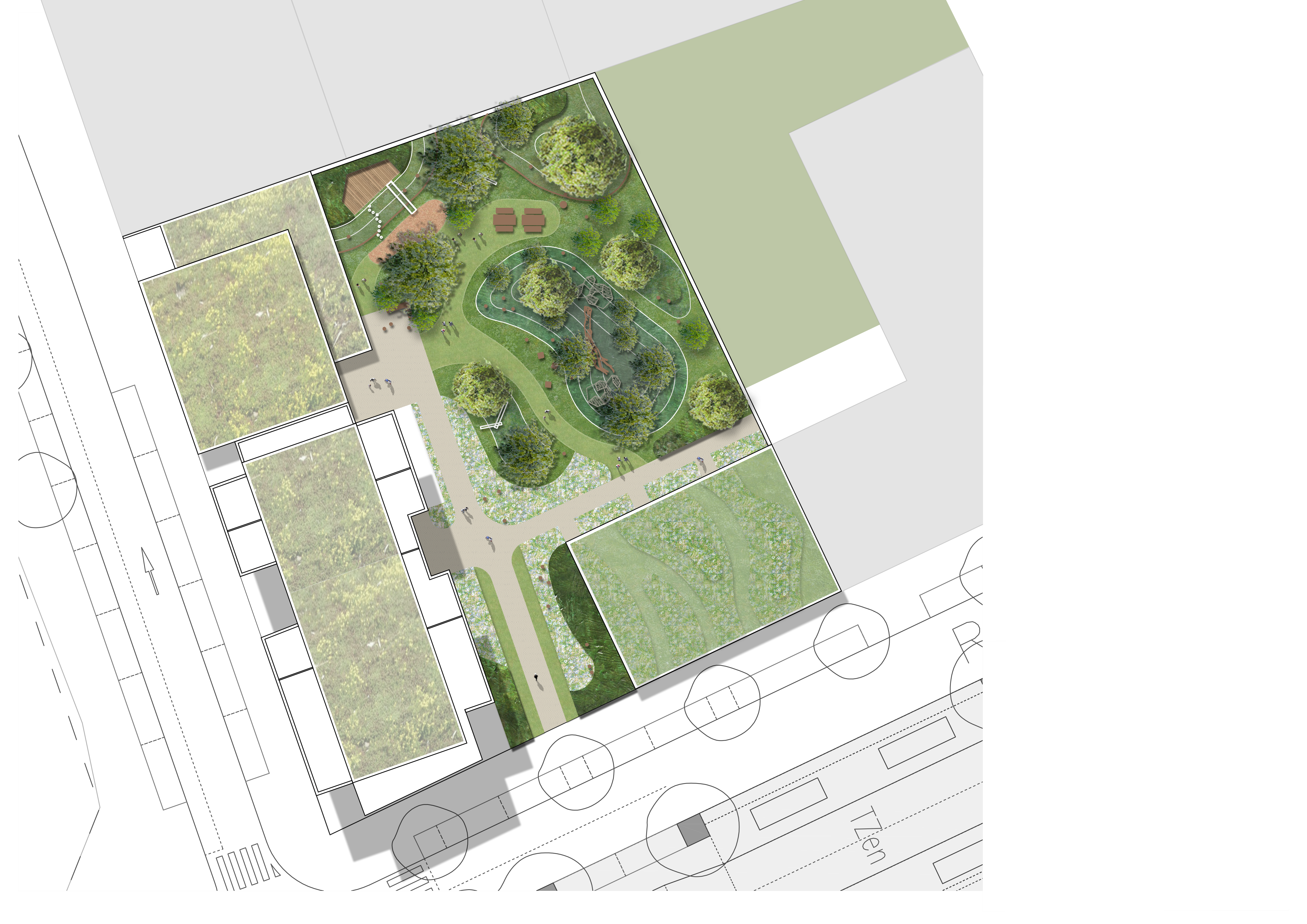 Sativa Paysage Architecte Paysagiste A Vendome SAT Vitry APS Plan Des Toitures 250 2024 07 23